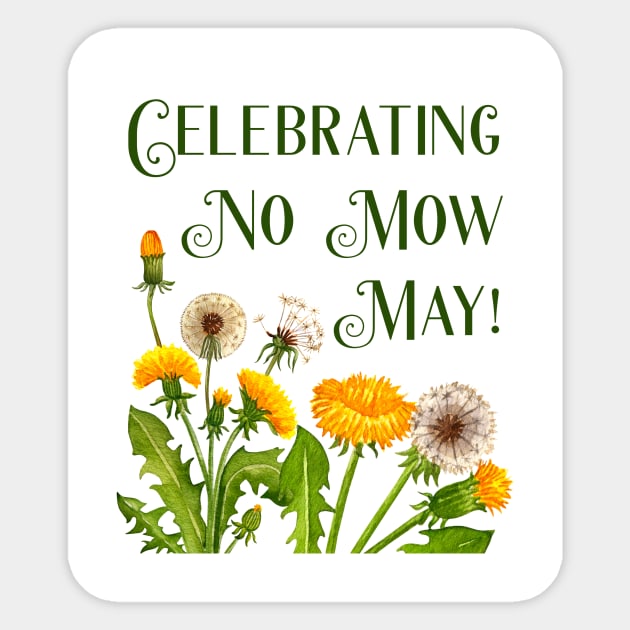 Celebrating No Mow May To Protect Bees, Pollinator Habitat, and Biodiversity Sticker by ichewsyou